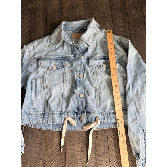 [BLANKNYC] Cropped Denim Jacket with Drawstring Waist | Size M | NWOT | MSRP $98 - Picture 7 of 8
